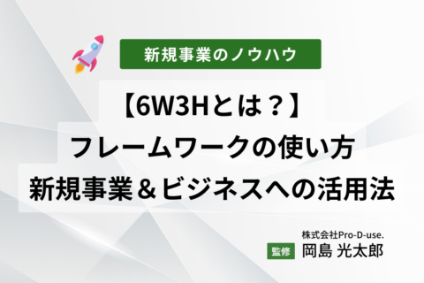 【6W3Hとは？】フレームワークの使い方や新規事業＆ビジネスへの活用法