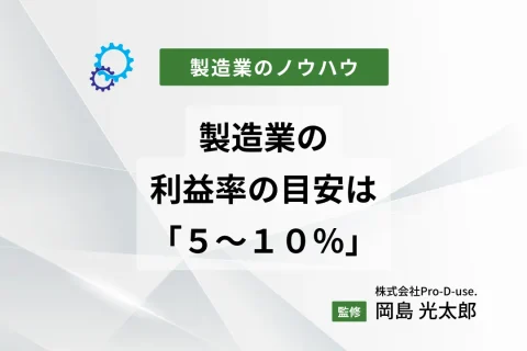 製造業の利益率目安は５～10％！「利益率の上げ方」を徹底解説