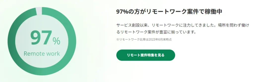 メリット1. リモートワークの案件数が豊富