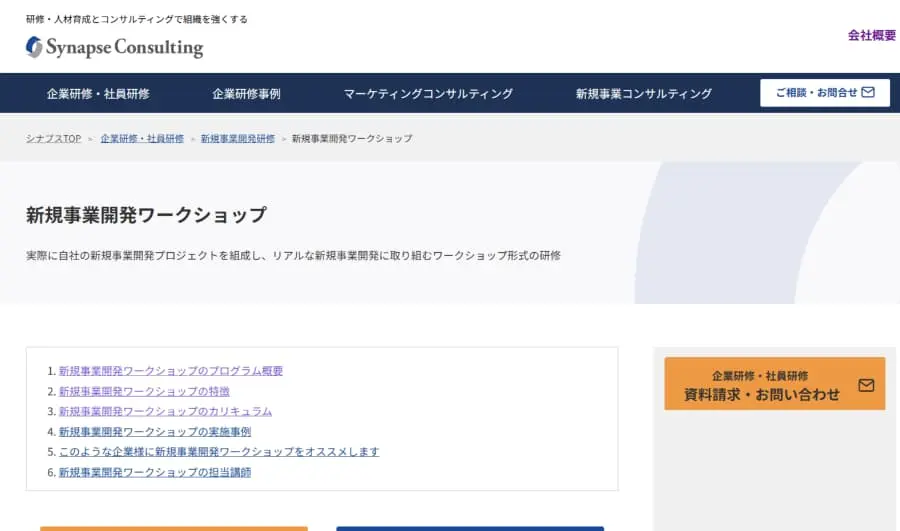 株式会社シナプス「新規事業開発ワークショップ」