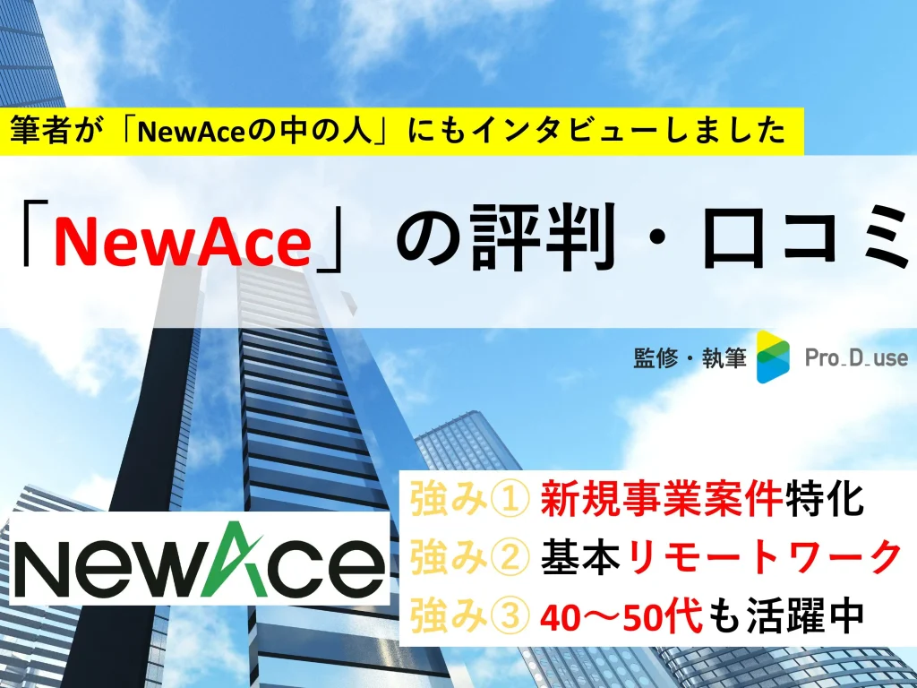 NewAceの口コミ・評判と案件例を【現役コンサルが徹底解説】