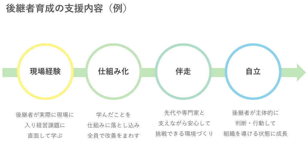 後継者育成の支援内容（例）